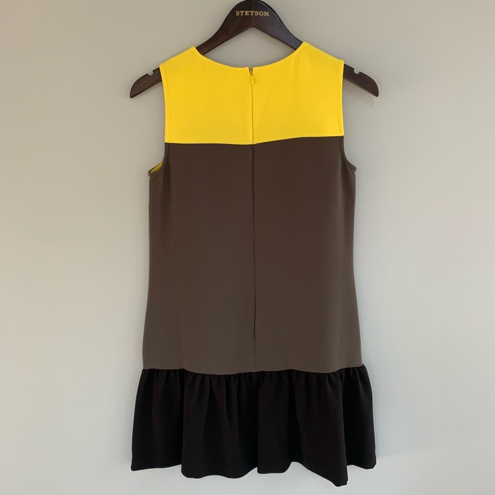 Loft | Colorblock Ruffle Shift Dress - Picture 6 of 8